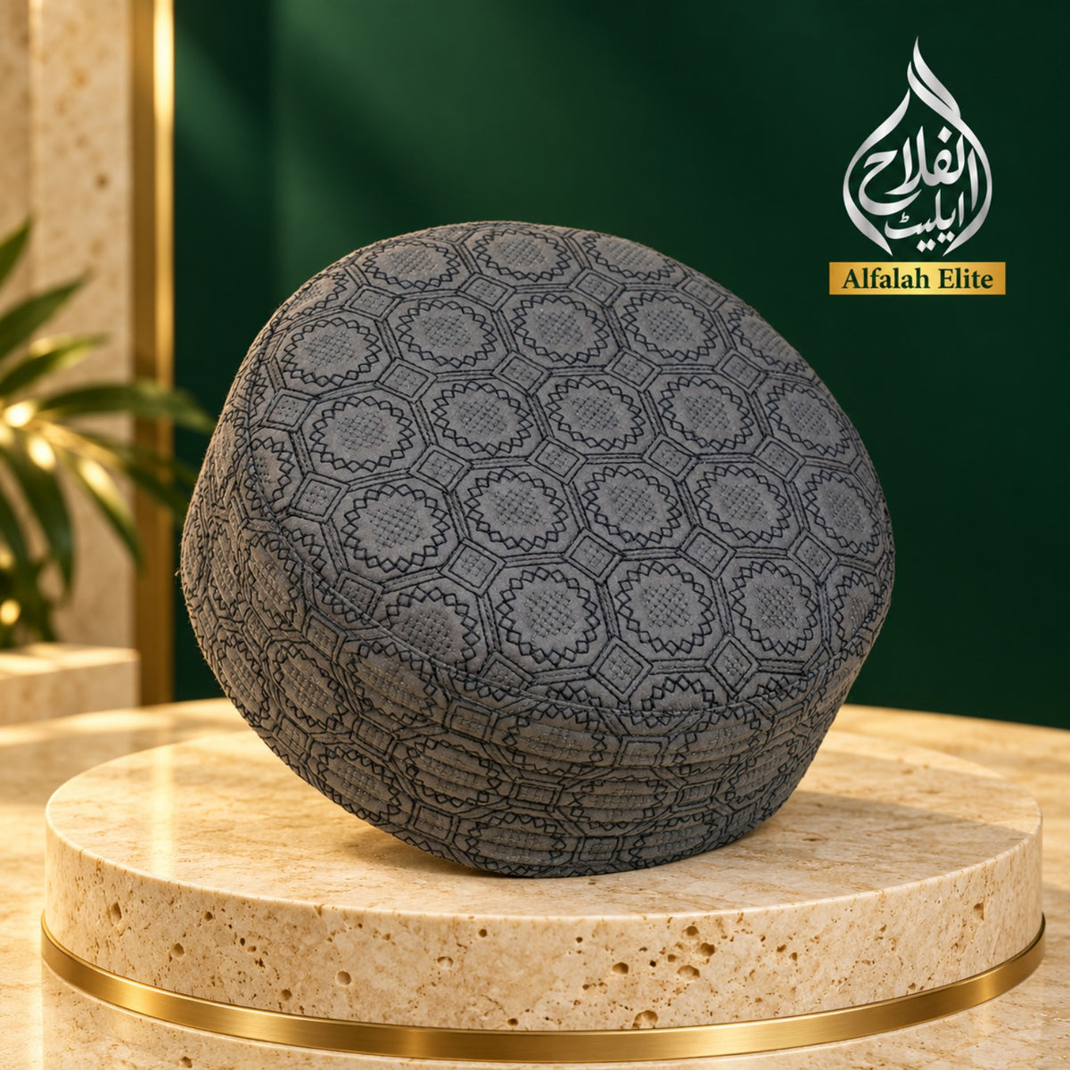 Signature Kufi in Greenish Grey